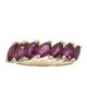 7 Stone Marquise Ruby Ring in Gold